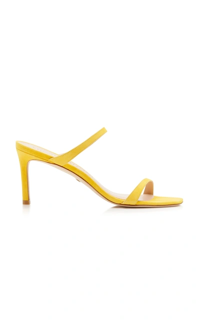 Stuart Weitzman Aleena Suede Sandals In Yellow