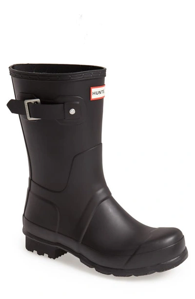 Hunter Original Short Waterproof Rain Boot In Black