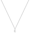 Meira T 14k White Gold Diamond Intial Pendant Necklace In Initial C