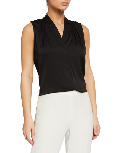 Kobi Halperin Mila Sleeveless Silk-blend Blouse In Black