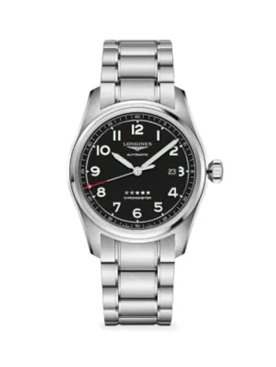 Longines Spirit 42mm Stainless Steel Bracelet Watch In Silver