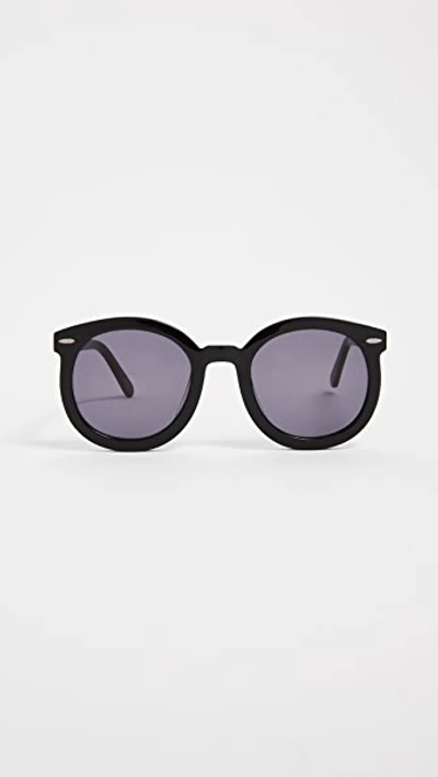 Karen Walker Alternative Fit Super Duper Strength Sunglasses In Black/smoke Mono