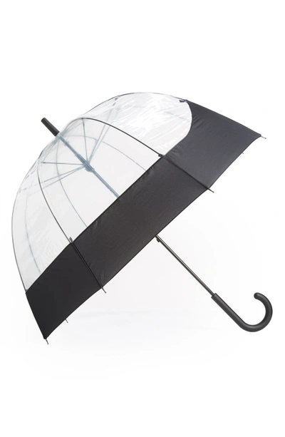 Hunter 'moustache' Bubble Umbrella In Black