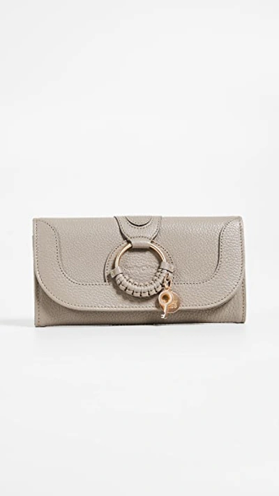 See By Chloé Hana Long Wallet In Motty Grey