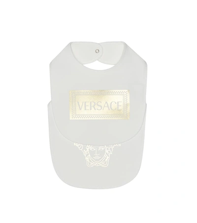 Versace Babies' Set Of Two Printed Bibs In White