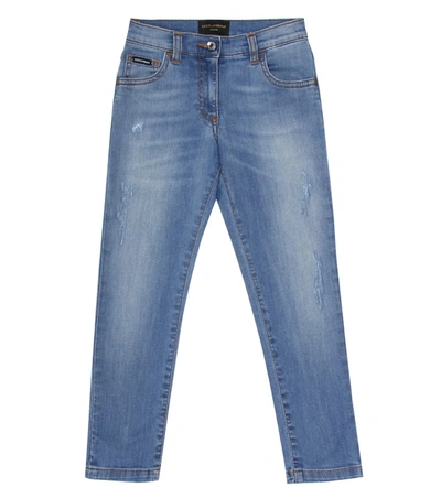 Dolce & Gabbana Kids' Skinny Jeans In Blue