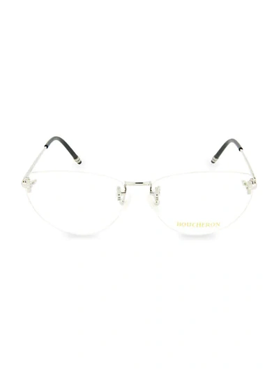 Boucheron 50mm Optical Frames In Silver