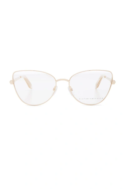 Victoria Beckham Fine Metal Butterfly Optical In Gold