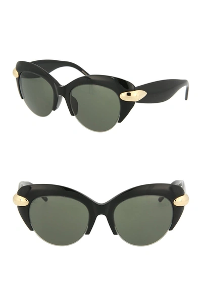 Pomellato Novelty 52mm Cat Eye Sunglasses In Black Black