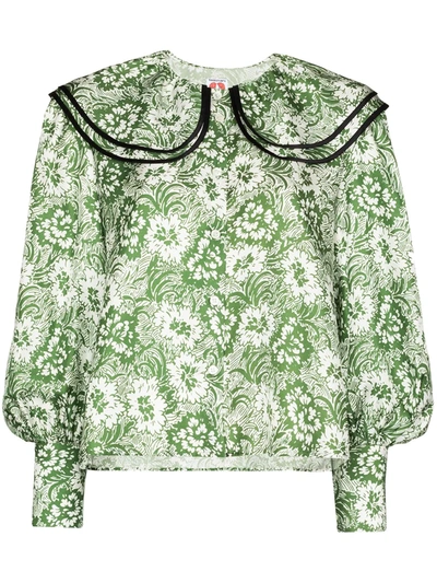 Shrimps Amelia Rounded Collar Blouse In Green
