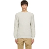 Apc Grey Marled Ludo Sweater In Heathered Ecru