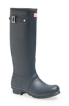 Hunter 'original Tall' Rain Boot In Navy Matte