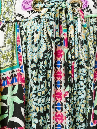 Etro Floral Print Pleated Skirt In Multicolour