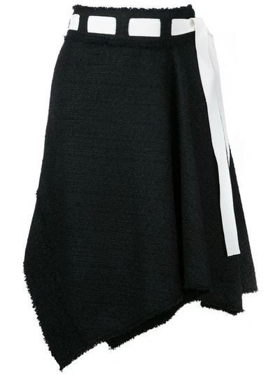 Proenza Schouler Asymmetric Cotton Skirt In Black