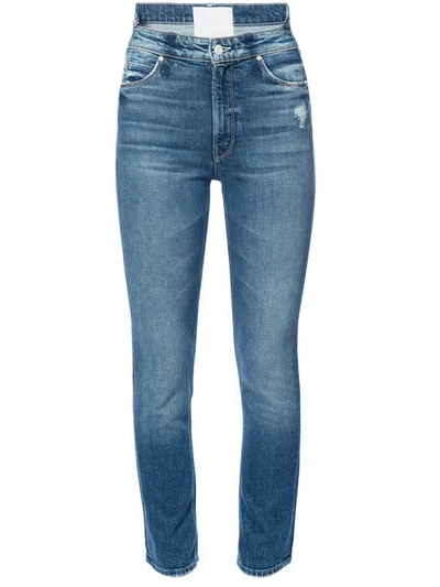 Mother Skinny Jeans In Blue