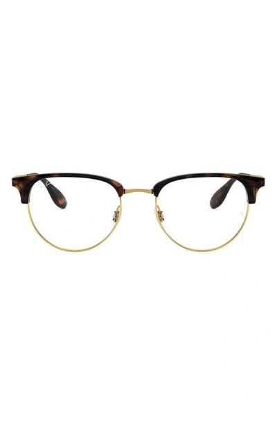 Ray Ban Phantos 51mm Optical Glasses In Gold