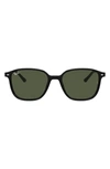 Ray Ban 53mm Square Sunglasses In Black/ Green