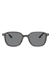 Ray Ban 53mm Square Sunglasses In Striped Grey/ Dark Grey