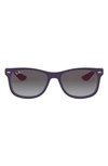 Ray Ban Junior 48mm Wayfarer Sunglasses In Violet/ Grey Gradient