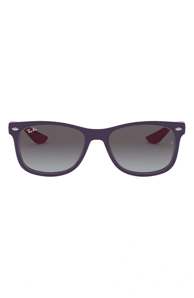 Ray Ban Junior 48mm Wayfarer Sunglasses In Violet/ Grey Gradient