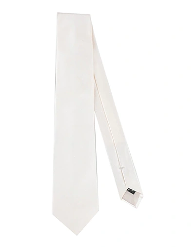 Ermenegildo Zegna Ties In Ivory