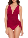 Magicsuit Solid Celine Swimdress Women's Swimsuit In Cherry