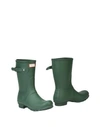 Hunter Ankle Boots In Military Green