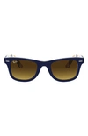 Ray Ban 'classic Wayfarer' 50mm Sunglasses In Dark Blue/ Brown Gradient