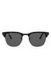 Ray Ban Clubmaster 51mm Sunglasses In Black/ Dark Grey