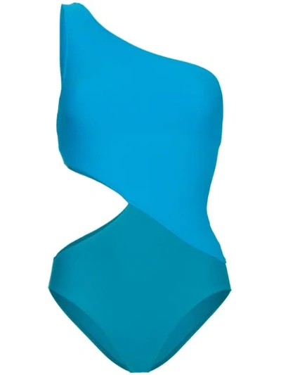 Araks 'elmar' Colourblock Cutout One-piece Swimsuit In Blue