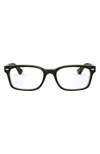 Ray Ban 51mm Square Optical Glasses In Havana