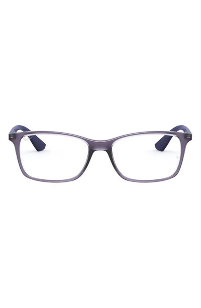 Ray Ban 54mm Optical Glasses In Transparent Violet/ Clear