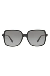 Michael Kors 56mm Gradient Square Sunglasses In Black/ Grey Gradient