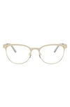 Versace 53mm Oval Optical Glasses In Pale Gold