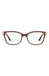 Dolce & Gabbana 53mm Butterfly Optical Glasses In Bordeaux