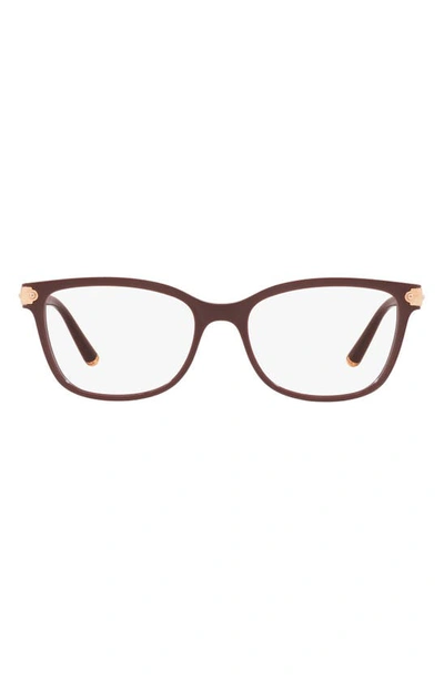 Dolce & Gabbana 53mm Butterfly Optical Glasses In Bordeaux