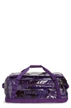 Patagonia Black Hole Water Repellent 55-liter Duffle Bag In Home Planet Piton Purple-hppp