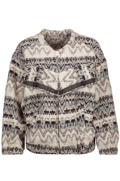 Iro Goldy Fringed Intarsia-knit Jacket