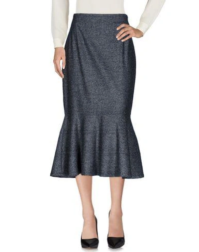 Escada 3/4 Length Skirt In Steel Grey