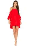 Milly Cady Mila Off-the-shoulder Dress In Red