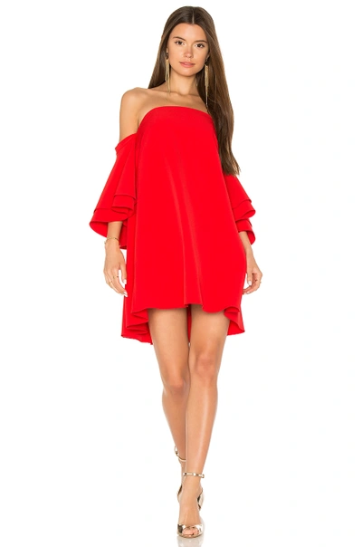 Milly Cady Mila Off-the-shoulder Dress In Red