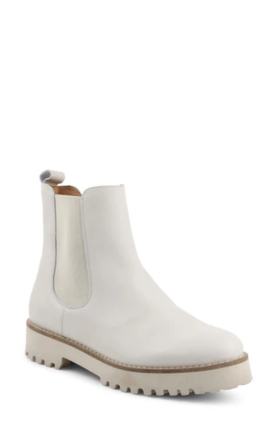 Andre Assous Women's Peggy Croc-embossed Ankle Boots In White Leather