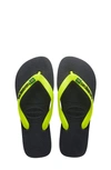 Havaianas Kids Brazil Logo Flip Flop Sandals Women's Shoes In New Graphite