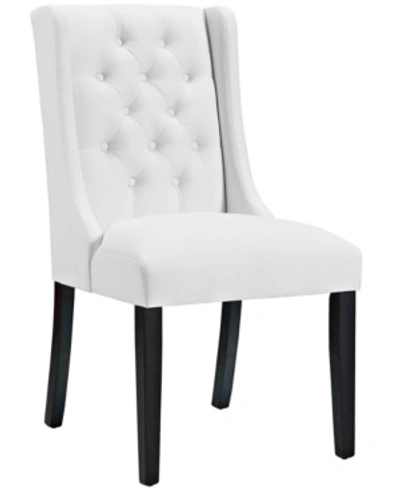 Modway Baronet Vinyl Dining Chair In White