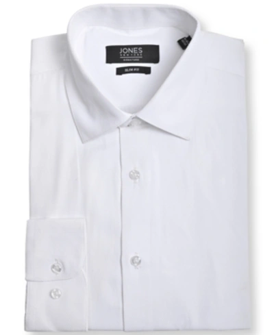 Jones New York Men's Tear Drop Dobby Dress Shirt In White