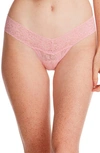 Hanky Panky Signature Lace Low Rise Thong In Meadow Rose Pink