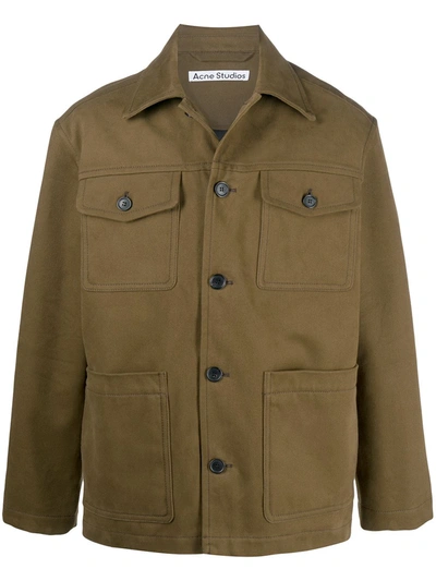 Acne Studios Cotton Shirt Jacket Military Green