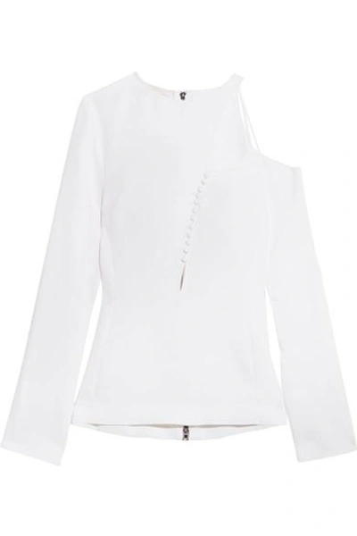 Antonio Berardi Long Sleeve Cutout Blouse In Ottico