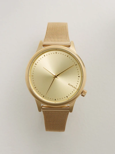 Frank + Oak Komono Estelle Royale Watch In Gold Metal