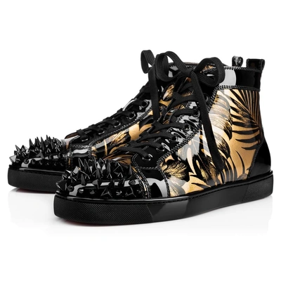 Christian Louboutin Lou Pik Pik Flat In Black/gold